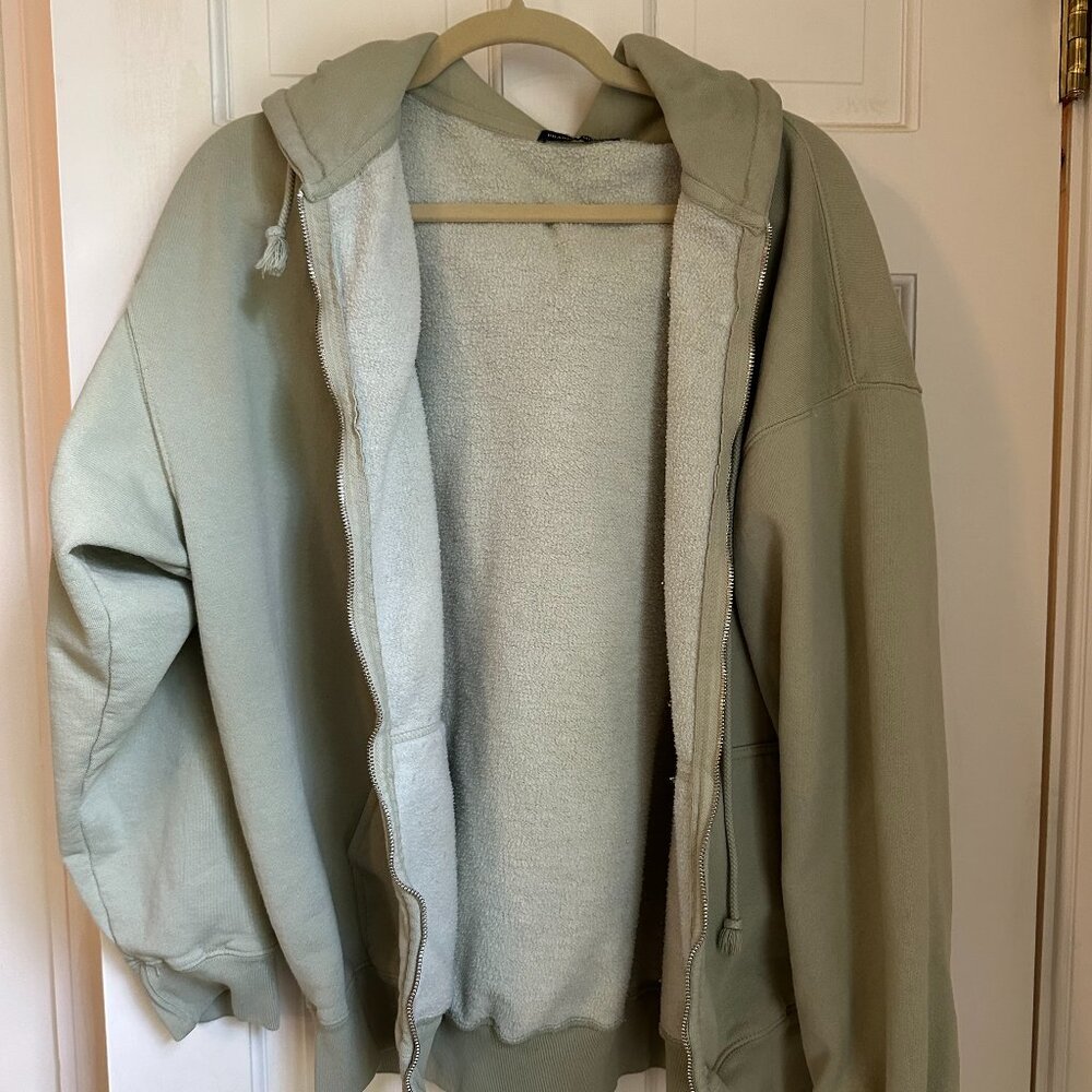 brandy melville sage green christy hoodie